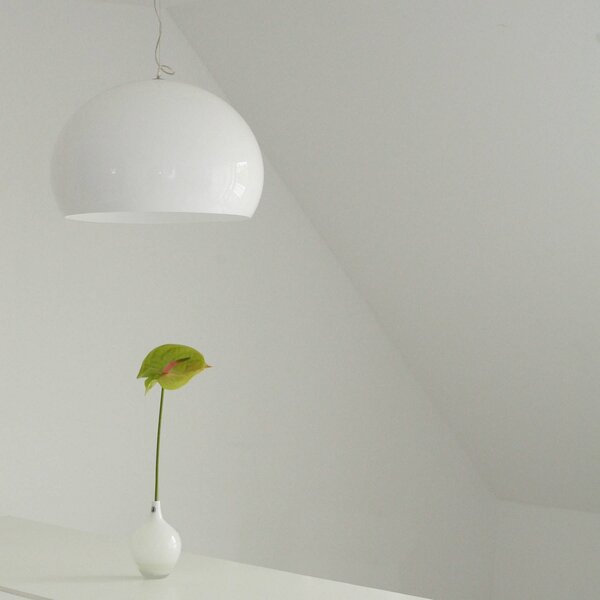 Lampada a sospensione Kartell, Small FL/Y, Bianco, Soggiorno, Plastica, Design