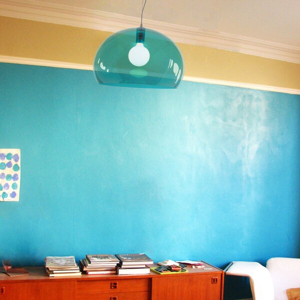 Lampada a sospensione Kartell, FL/Y, dimmerabile, Blu, Soggiorno, Plastica, Design