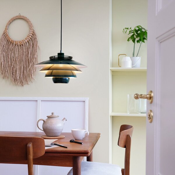 Lampada a sospensione Dyberg Larsen, Ejka, dimmerabile, Verde, Soggiorno, Metallo, Design