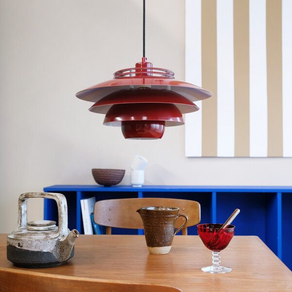 Lampada a sospensione Dyberg Larsen, Ejka, dimmerabile, Rosso, Soggiorno, Metallo, Design