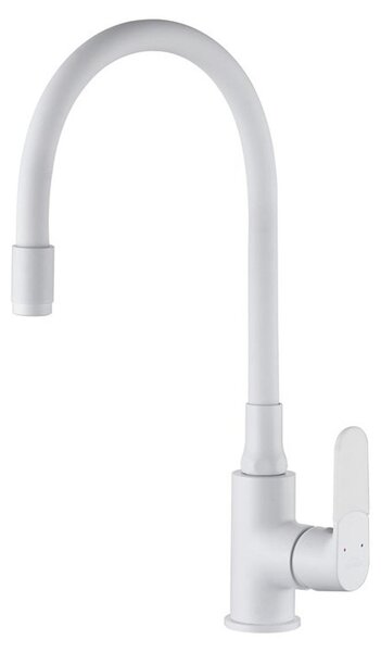 Miscelatore per lavello Joga Plus con bocca flessibile, bianco