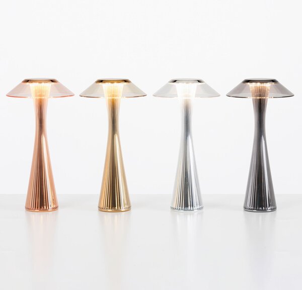 Lampade da tavolo Kartell, Space, Metallizzato, Soggiorno, Plastica, Design