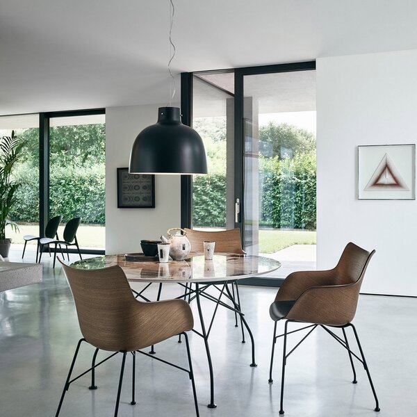 Lampada a sospensione Kartell, Bellissima, Nero, Soggiorno, Plastica, Design