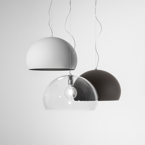 Lampada a sospensione Kartell, FL/Y, dimmerabile, Marrone / Ruggine, Soggiorno, Plastica, Design
