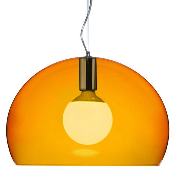 Lampada a sospensione Kartell, Small FL/Y, Arancione, Soggiorno, Plastica, Design