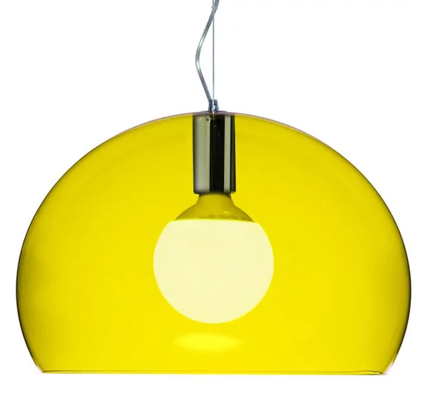 Lampada a sospensione Kartell, Small FL/Y, Giallo, Soggiorno, Plastica, Design