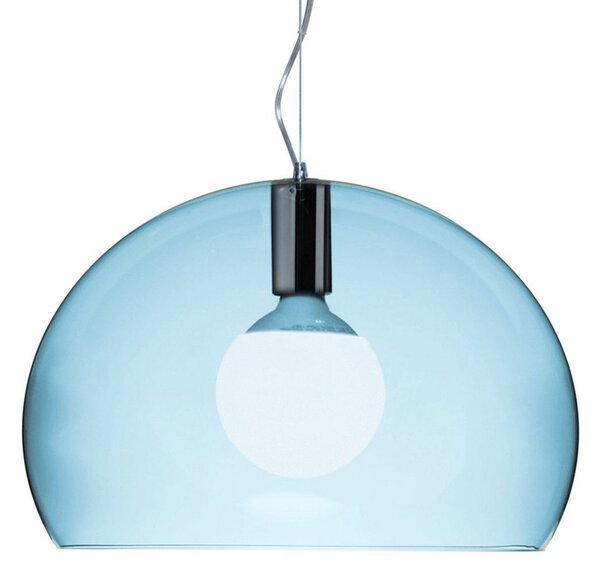 Lampada a sospensione Kartell, Small FL/Y, Blu, Soggiorno, Plastica, Design