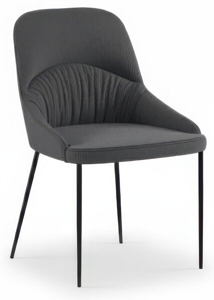 Sedia In Tessuto Easy Clean telaio metallo Modello GINEVRA Dimensioni 54x63x h89 cm - Peso 8 kg comfort assoluto colore Grigio Scuro