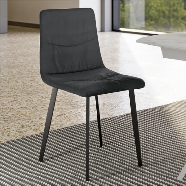 Sedia In Tessuto Easy Clean telaio metallo Modello ARIEL Dimensioni 45x55x h 87,5 cm - Peso 4,6 comfort assoluto colore colore Grigio Scuro