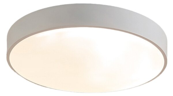Plafoniera Lindby, Simera, dimmerabile, Bianco, Soggiorno, Plastica, Moderno