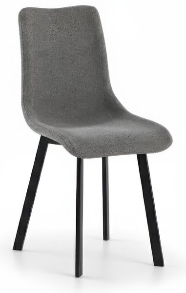 Sedia In Tessuto Easy Clean telaio metallo Modello IRIS Dimensioni 45x56x h 86 cm - Peso 5,5 colore Grigio Scuro