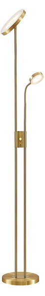 Lampada da terra Lindby, Seppa, dimmerabile, Dorato / Ottone, Soggiorno, Metallo, Moderno