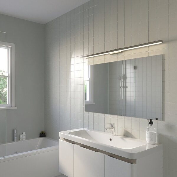 Applique da parete Lindby, Alenia, Metallizzato, Bagno, Metallo, Moderno
