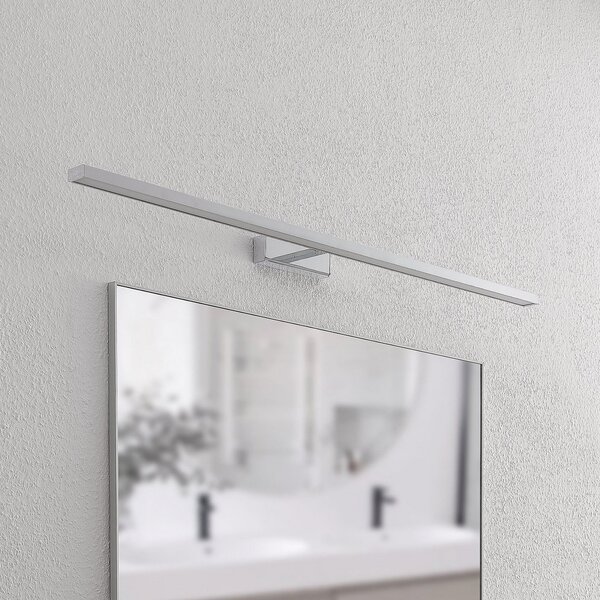 Applique da parete Lindby, Jukka, Metallizzato, Bagno, Alluminio, Moderno