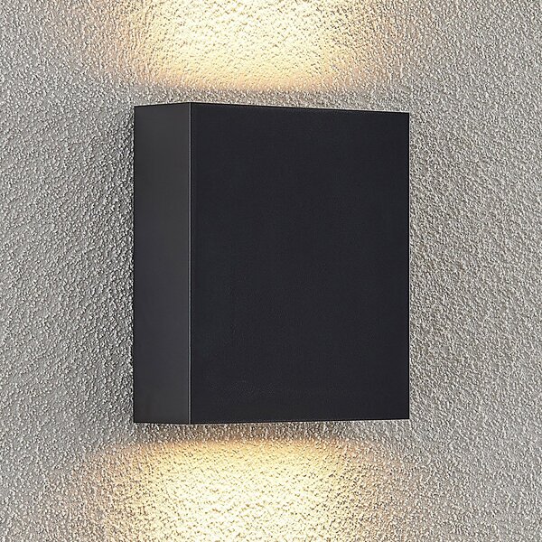 Lampade da esterno Lindby, Ugar, Nero, Balcone, Plastica, Moderno