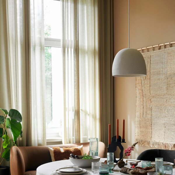 Lampada a sospensione ferm LIVING, Speckle, dimmerabile, Bianco, Soggiorno, Ceramica, Design