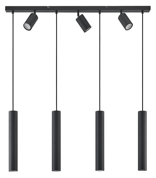Lampada a sospensione Lindby, Sanad, dimmerabile, Nero, Soggiorno, Metallo, Moderno