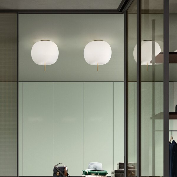 Plafoniera kdln, KUSHI 16, dimmerabile, Bianco, Soggiorno, Vetro, Design