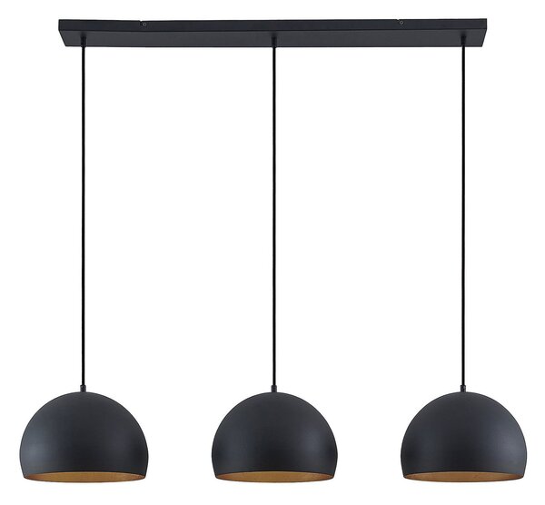 Lampada a sospensione Lindby, Tarjei, dimmerabile, Nero, Soggiorno, Metallo, Moderno