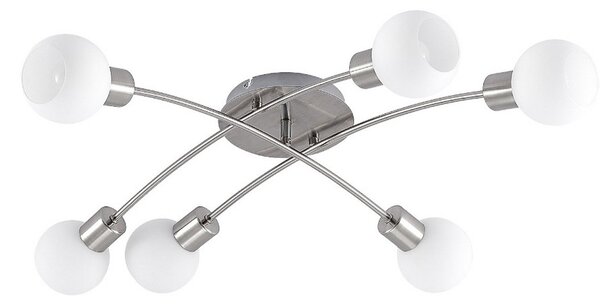 Plafoniera Lindby, Agmar, dimmerabile, Metallizzato, Soggiorno, Metallo, Moderno