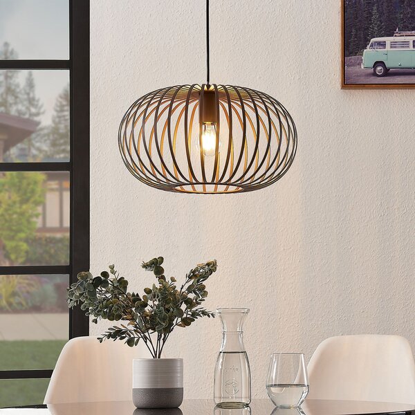 Lampada a sospensione Lindby, Nahele, dimmerabile, Marrone / Ruggine, Soggiorno, Metallo, Vintage