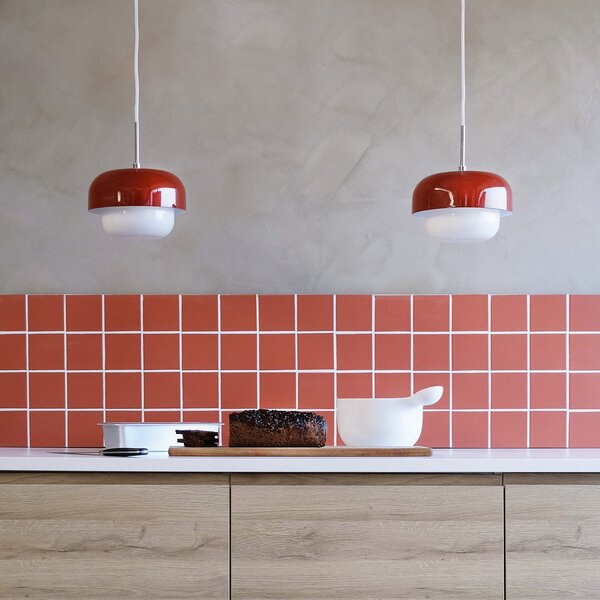 Lampada a sospensione Dyberg Larsen, Haipot, dimmerabile, Rosso, Soggiorno, Metallo, Scandinavo