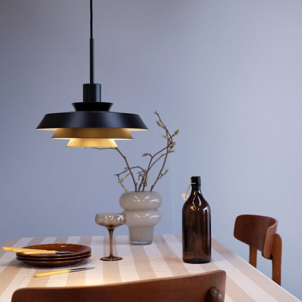 Lampada a sospensione Dyberg Larsen, DL30, dimmerabile, Nero, Soggiorno, Metallo, Scandinavo