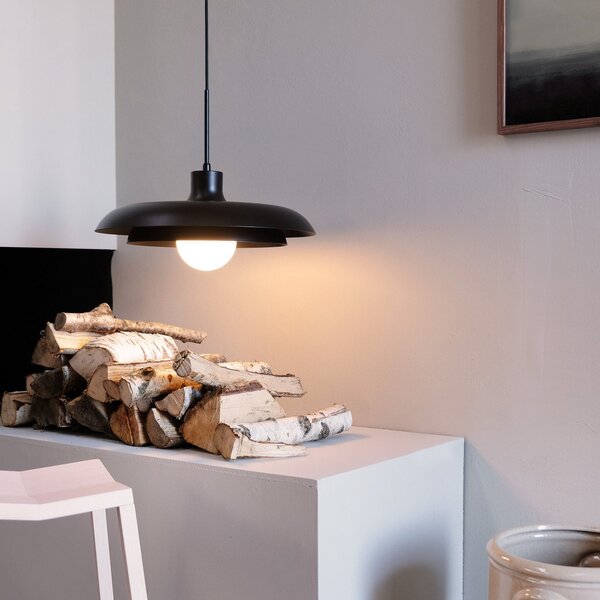 Lampada a sospensione Dyberg Larsen, Ava, dimmerabile, Nero, Soggiorno, Metallo, Design