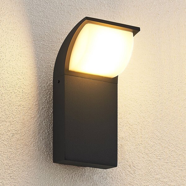 Lampade da esterno Lucande, Tinna, Nero, Balcone, Alluminio, Moderno