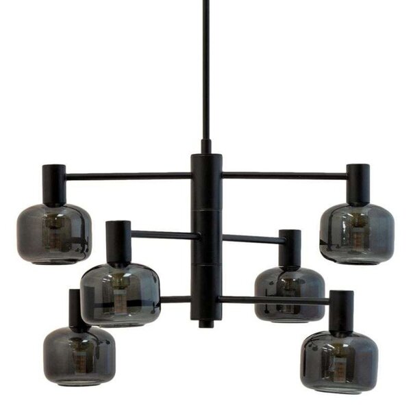 Lampadari Dyberg Larsen, Arp 6, dimmerabile, Grigio, Soggiorno, Metallo, Scandinavo