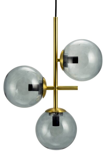 Lampada a sospensione Dyberg Larsen, Como, dimmerabile, Dorato / Ottone, Cucina, Vetro