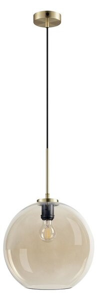 Lampada a sospensione Dyberg Larsen, Loop, dimmerabile, Dorato / Ottone, Soggiorno, Vetro