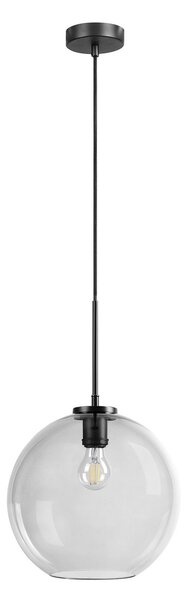 Lampada a sospensione Dyberg Larsen, Loop, dimmerabile, Nero, Soggiorno, Vetro