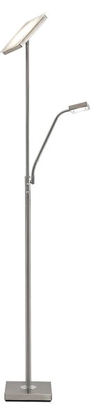 Lampada da terra Lindby, Sumani, dimmerabile, Grigio, Soggiorno, Metallo, Moderno