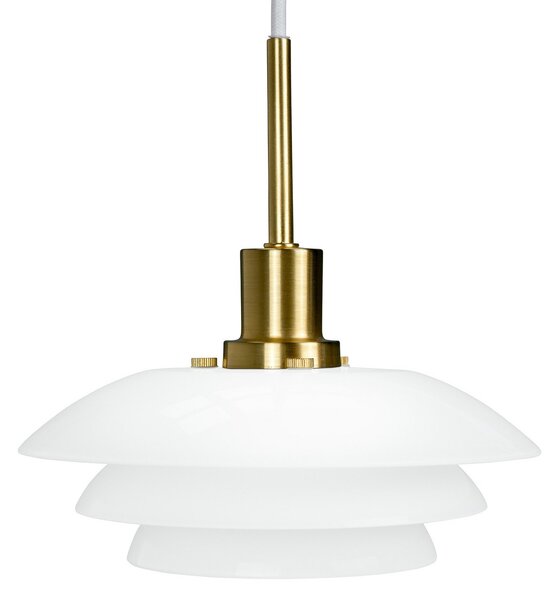 Lampada a sospensione Dyberg Larsen, DL20, dimmerabile, Bianco, Soggiorno, Vetro, Scandinavo
