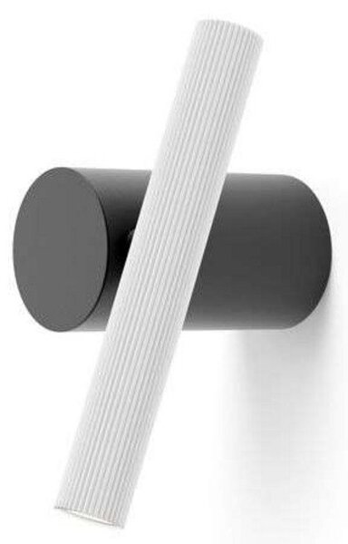 Doi Applique da Parete 3000K Black/Ribbed White - Luceplan