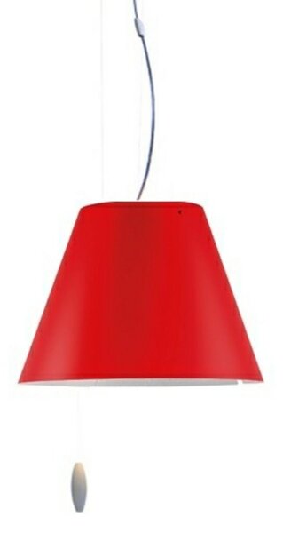 Lampada a sospensione Luceplan, Rosso, Sala da pranzo, Plastica