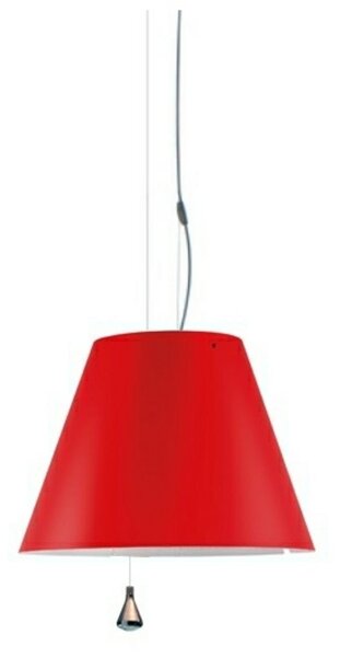 Lampada a sospensione Luceplan, Rosso, Sala da pranzo, Alluminio