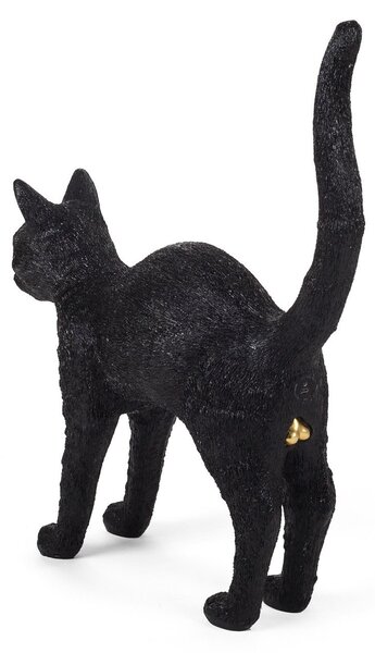 Lampade da tavolo SELETTI, Jobby The Cat, dimmerabile, Nero, Soggiorno, Plastica, Design
