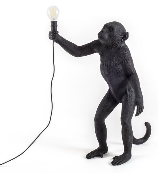 Lampade da esterno SELETTI, Monkey Lamp, Nero, Plastica, Design