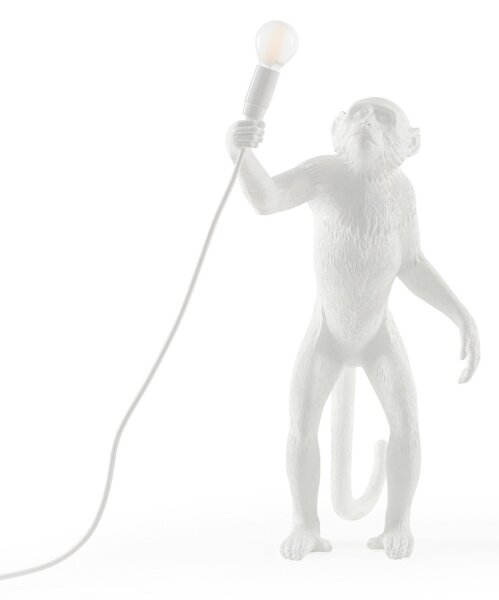 Lampade da tavolo SELETTI, Monkey Lamp, Bianco, Soggiorno, Plastica, Design