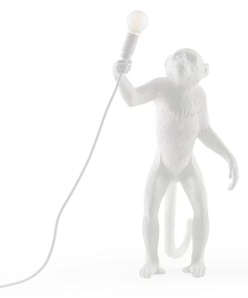 Lampade da tavolo SELETTI, Monkey Lamp, Bianco, Soggiorno, Plastica, Design