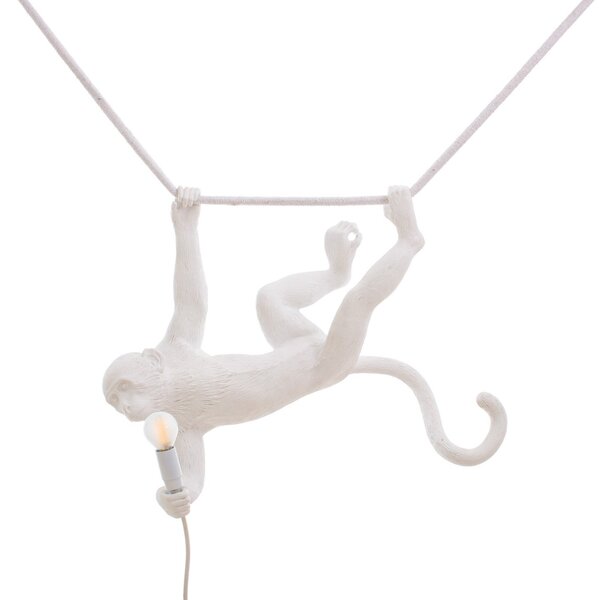 Lampade da tavolo SELETTI, Monkey Lamp, Bianco, Soggiorno, Plastica, Design