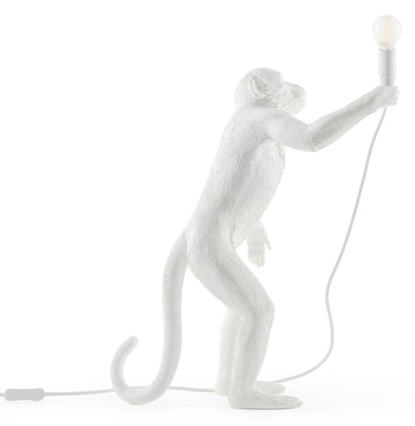 Lampade da tavolo SELETTI, Monkey Lamp, Bianco, Soggiorno, Plastica, Design