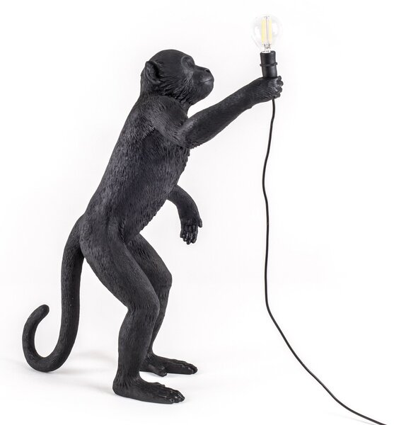 Lampade da esterno SELETTI, Monkey Lamp, Nero, Plastica, Design