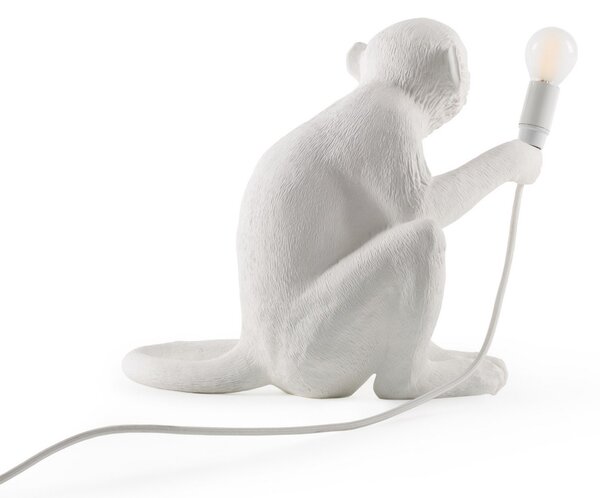 Lampade da tavolo SELETTI, Monkey Lamp, Bianco, Soggiorno, Plastica, Design