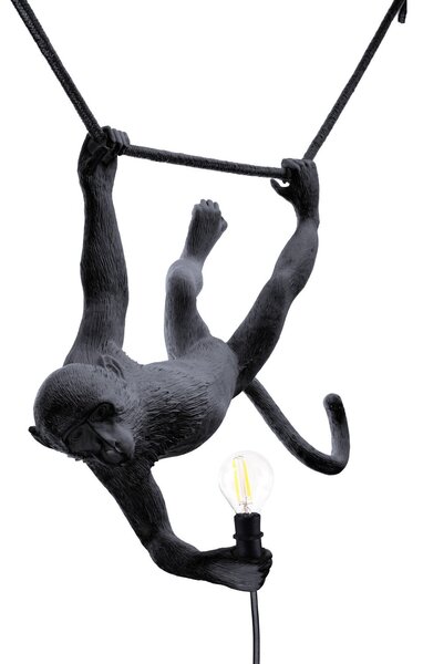 Lampade da esterno SELETTI, Monkey Lamp, Nero, Plastica, Design