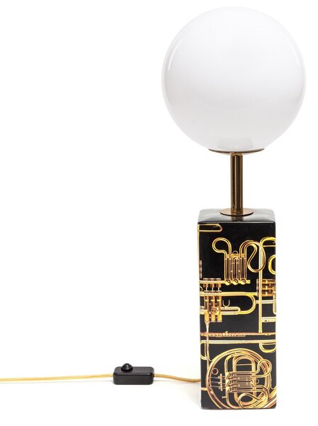 Lampade da tavolo SELETTI, Toiletpaper, dimmerabile, Nero, Soggiorno, Ceramica, Design