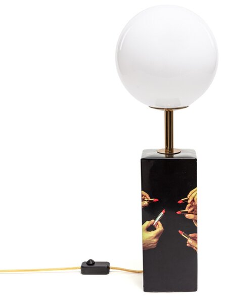 Lampade da tavolo SELETTI, Toiletpaper, dimmerabile, Nero, Soggiorno, Ceramica, Design