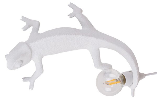 Lampade da tavolo SELETTI, Chameleon Lamp Going Up, Bianco, Soggiorno, Plastica, Design